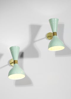 Modern Italian Sconce "Sablier" Green Vintage Design ML103