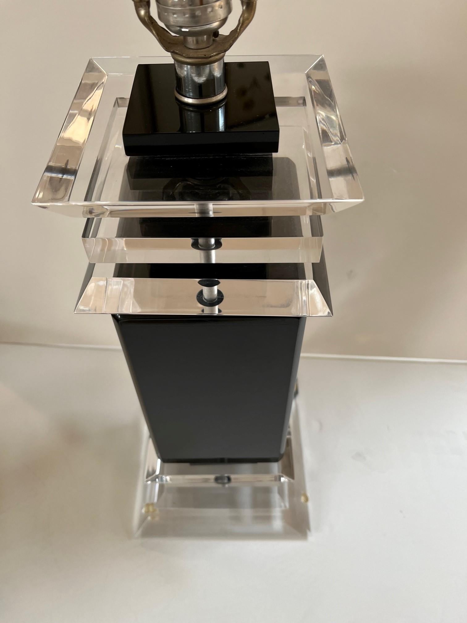 karl springer lucite lamp