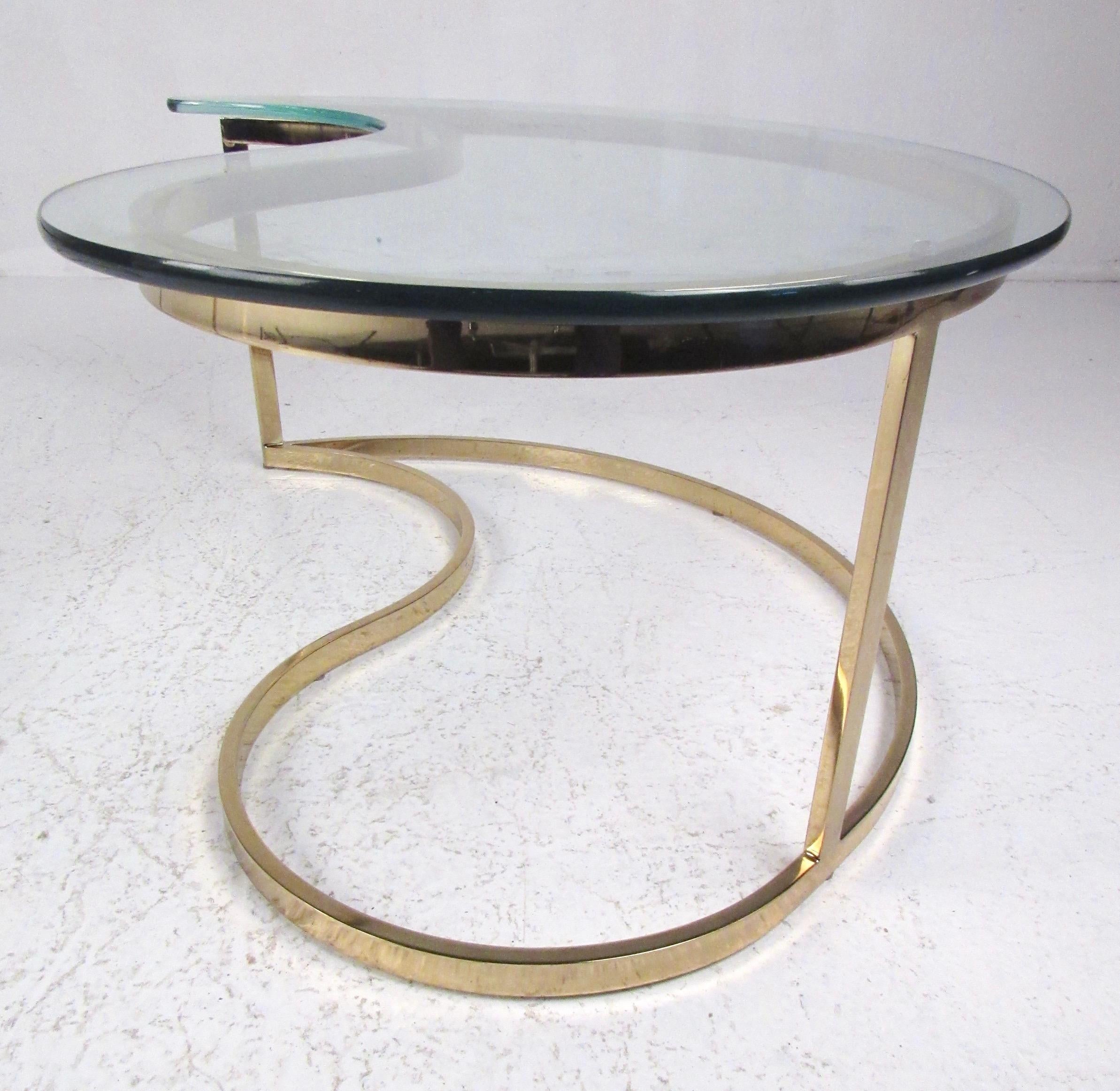 Pair of Modern Kidney Shaped End Tables 9