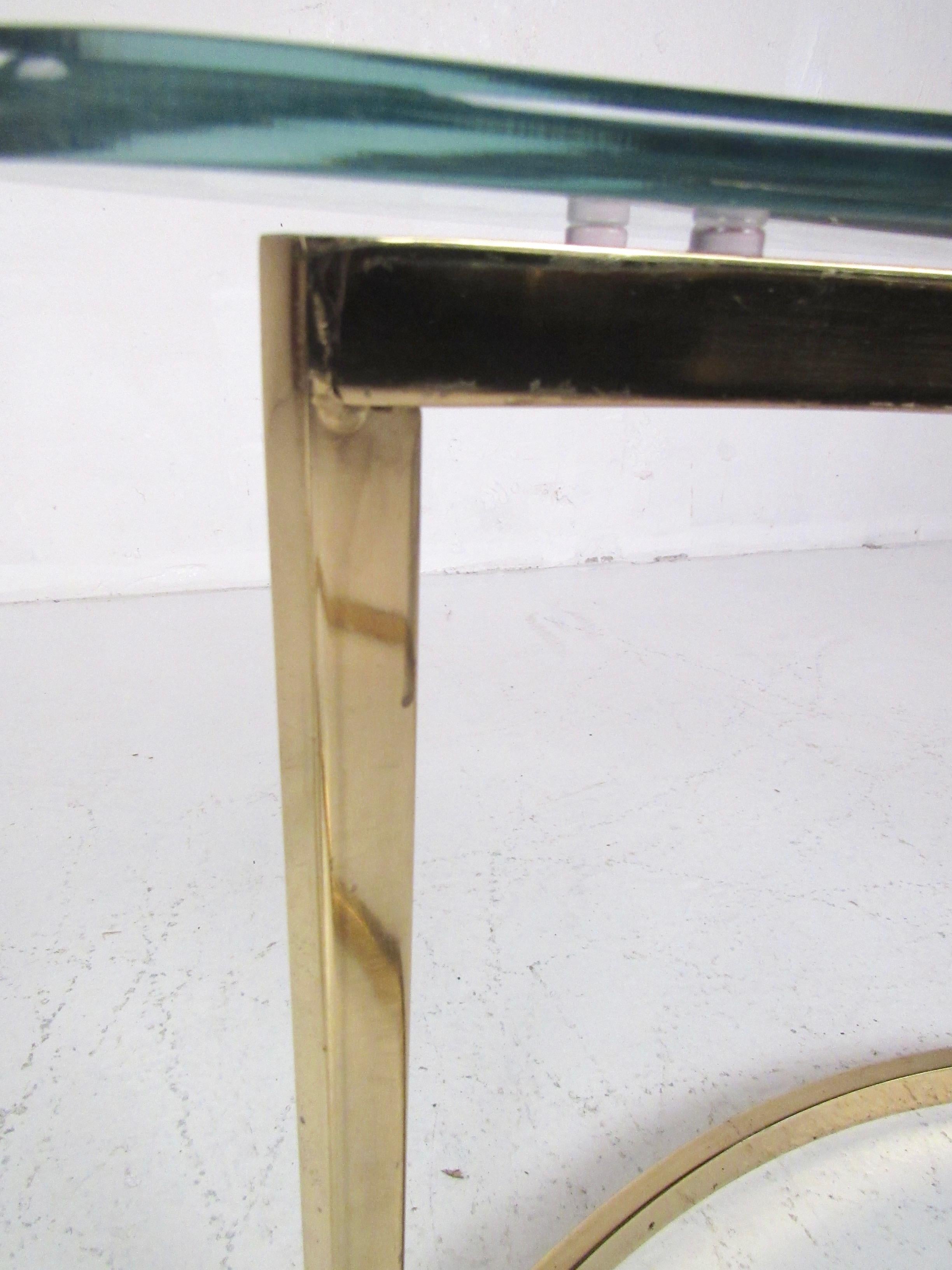 Pair of Modern Kidney Shaped End Tables 1