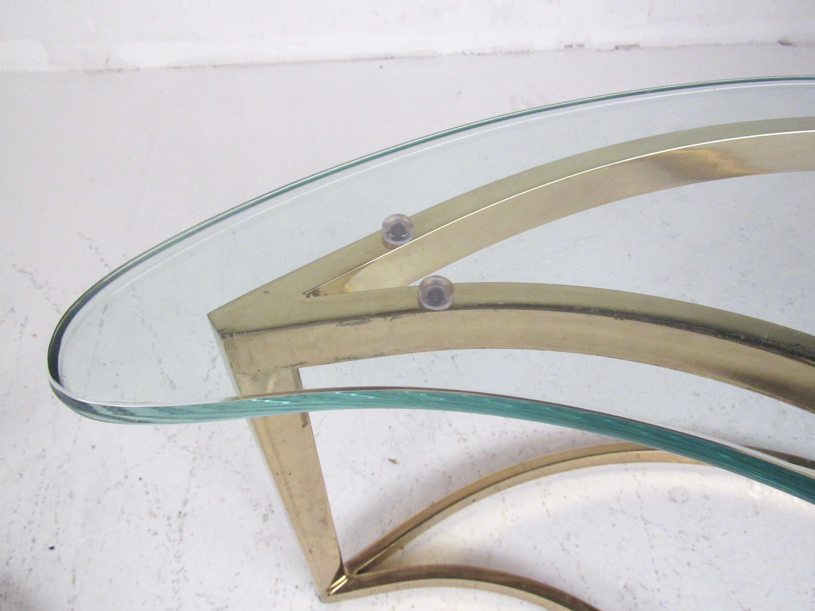 Pair of Modern Kidney Shaped End Tables 2