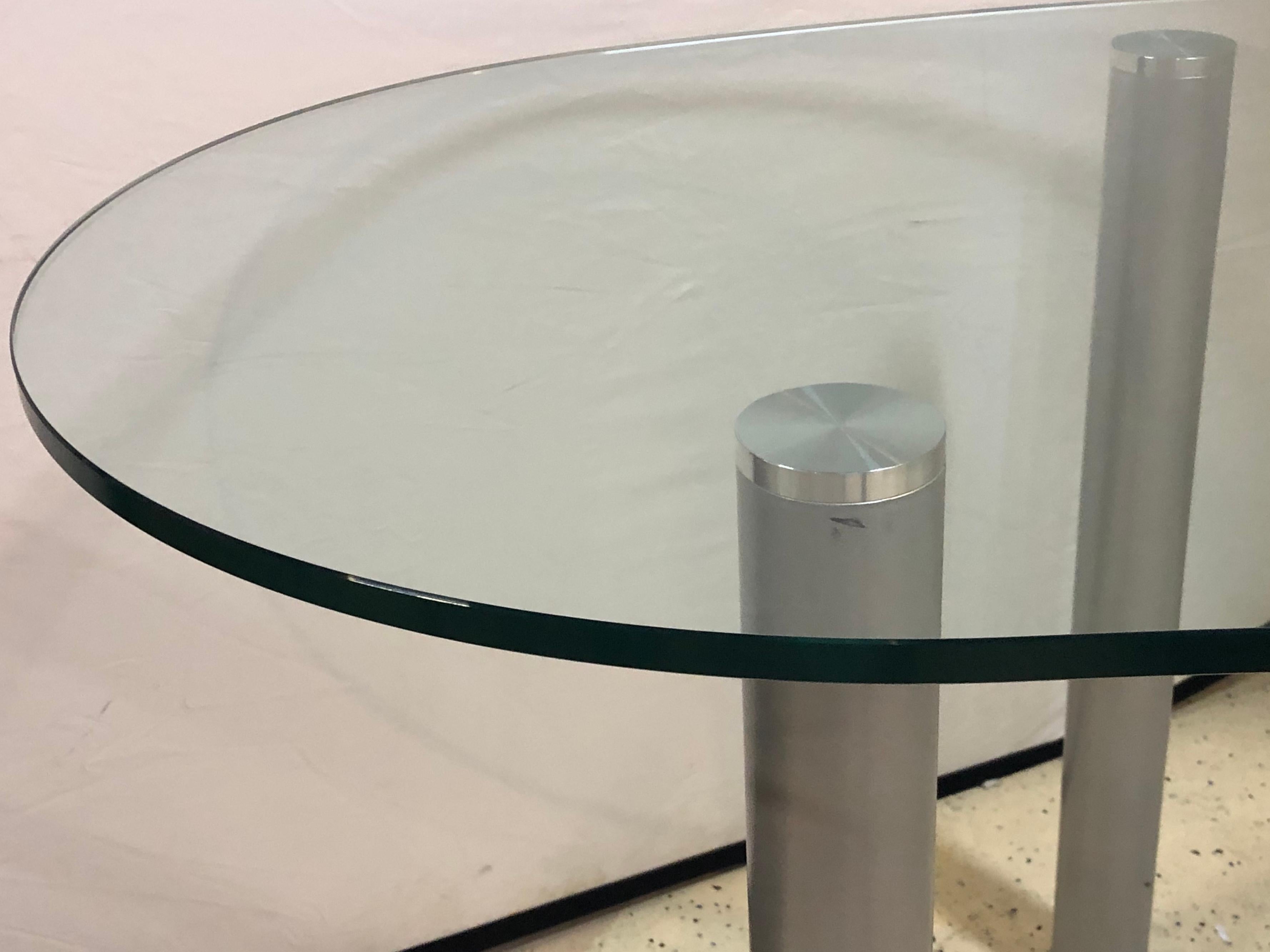 kidney shaped glass table top