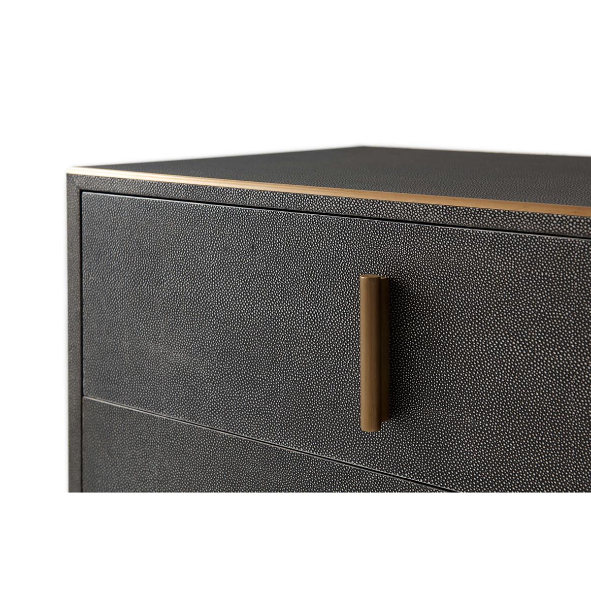 Pair of Modern Leather Nightstands For Sale 1