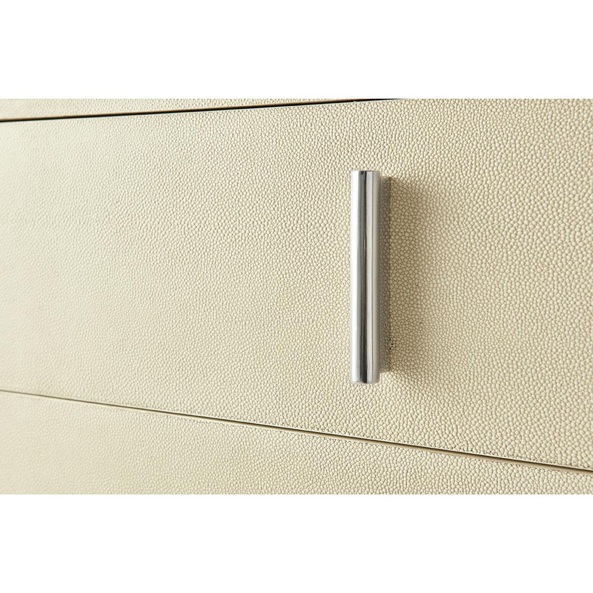 Pair of Modern Leather Nightstands, Light In New Condition For Sale In Westwood, NJ
