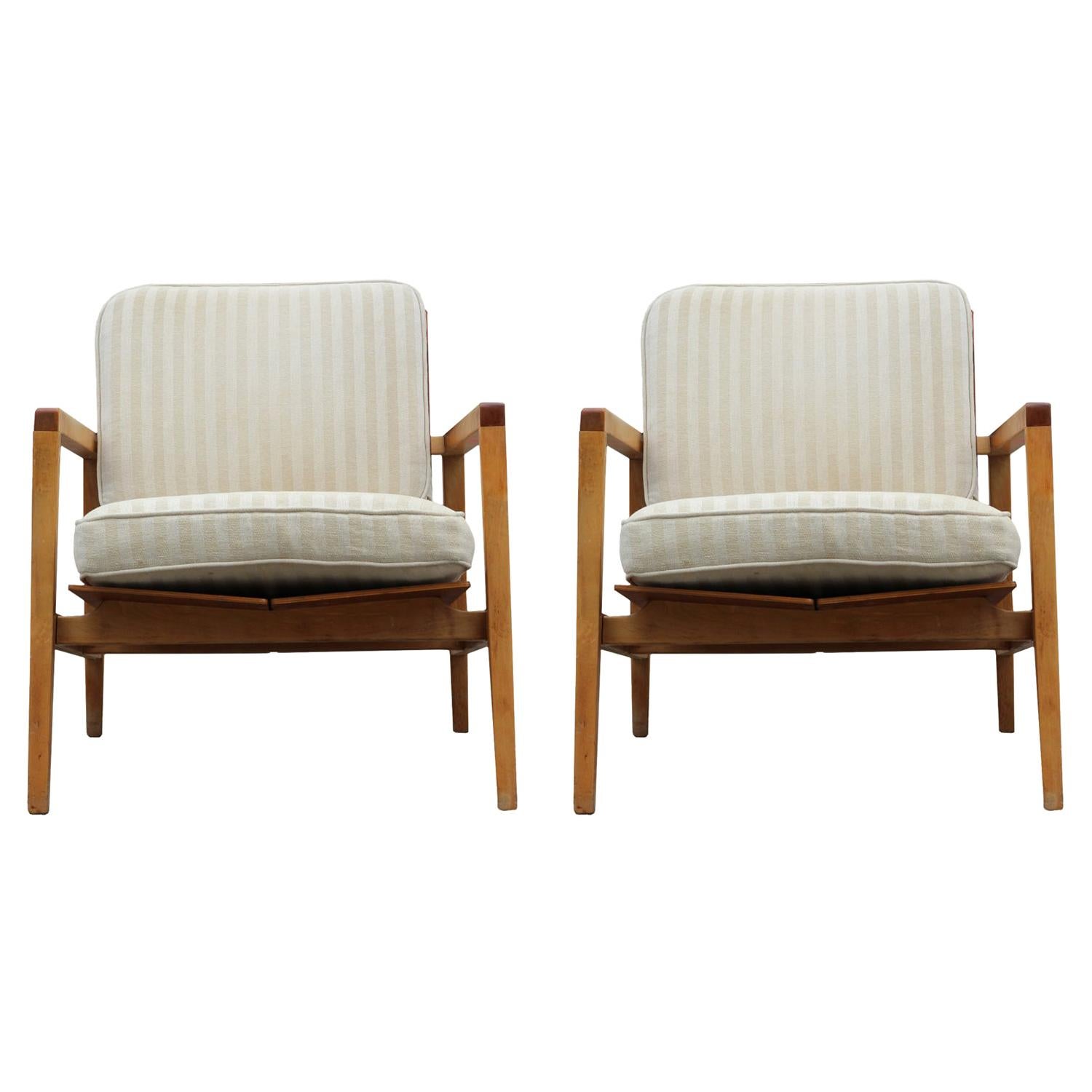 Pair of Modern Lewis Butler for Knoll Lounge Chairs Model No. 655