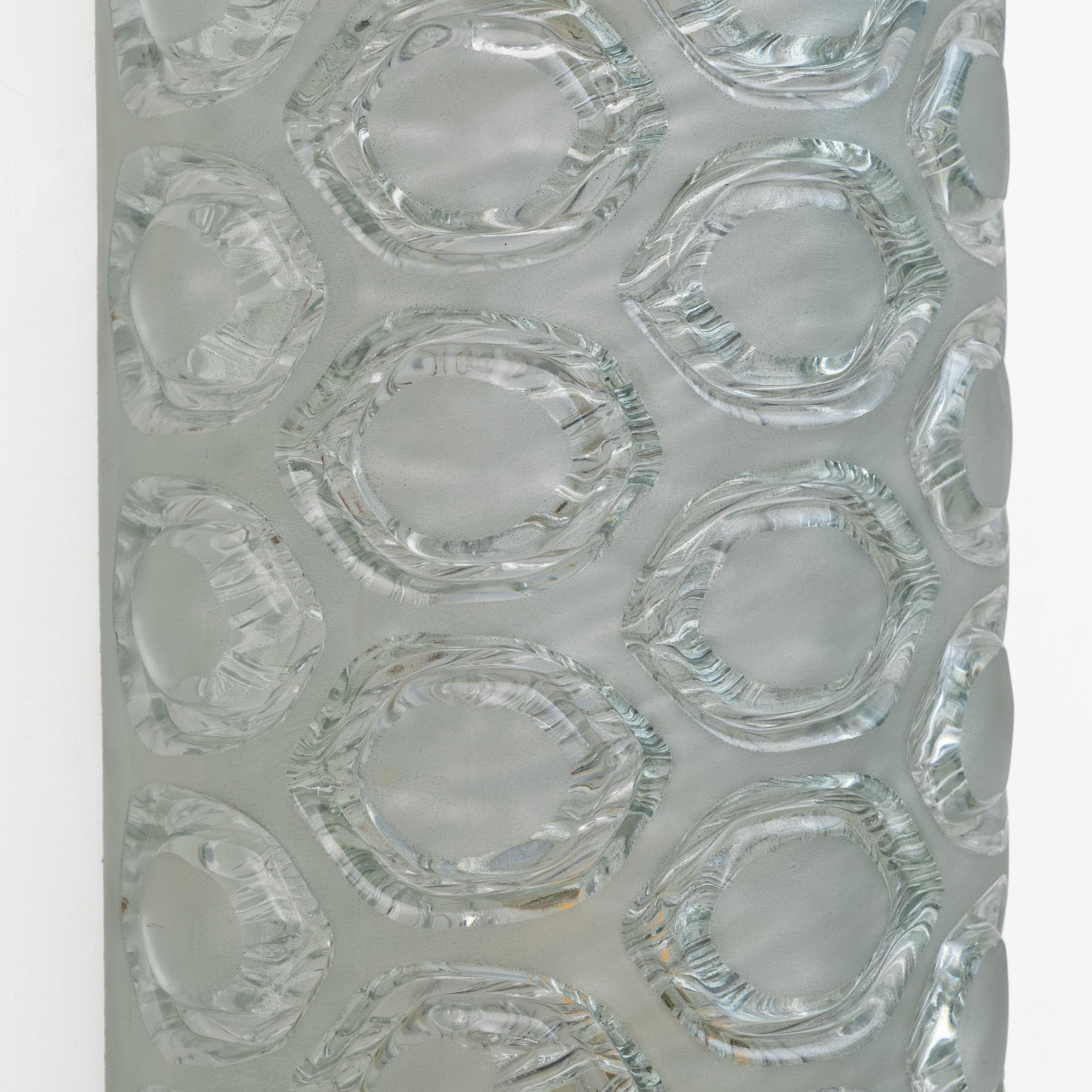 Paire d'appliques modernes en verre de Murano vert clair en vente 3