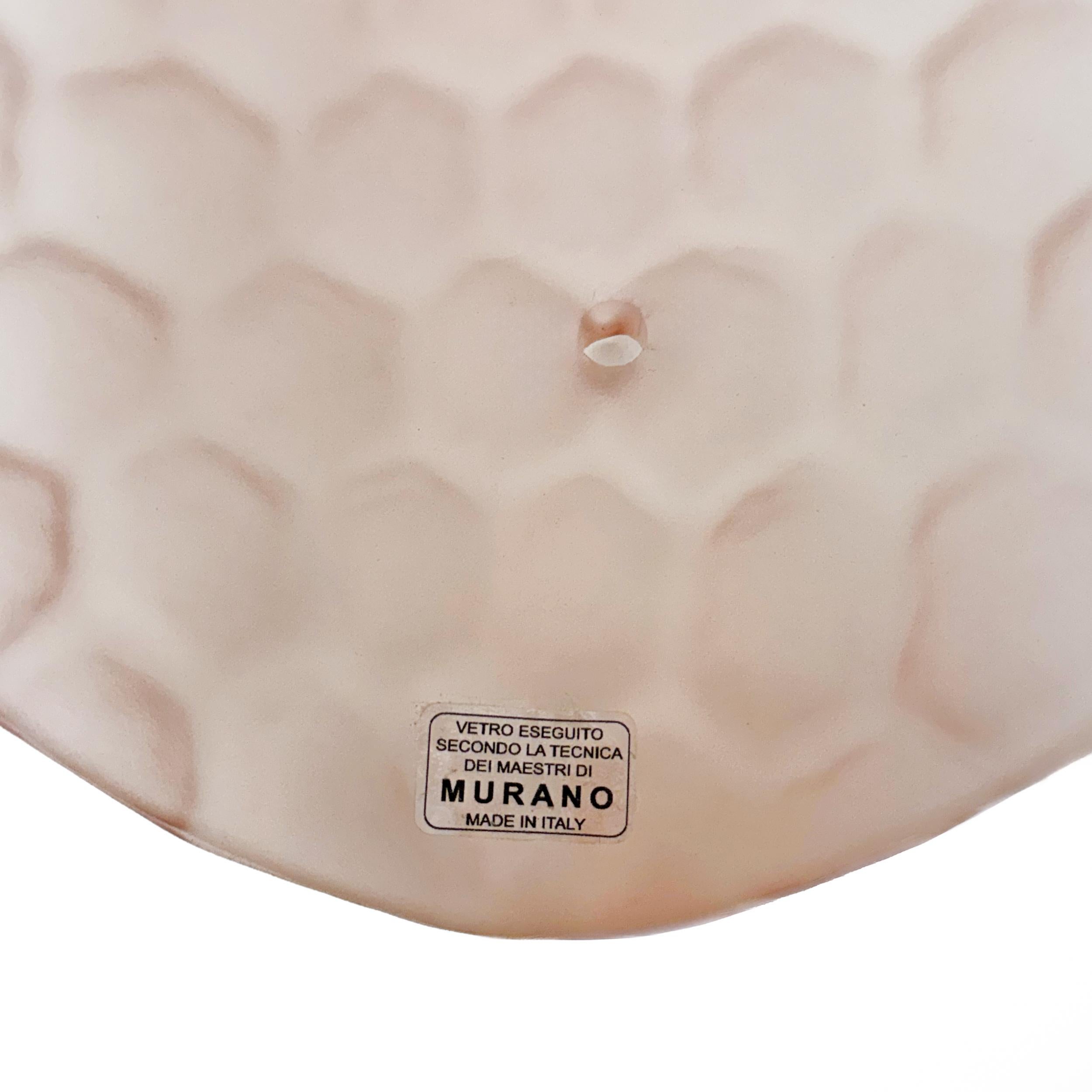 Ein Paar Modern Light Pink Murano Glass Sconces im Angebot 1
