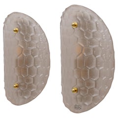 Pair of Modern Light Pink Murano Glass Sconces