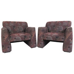Pair of Modern Lounge Chairs by Haworth Wood Seating