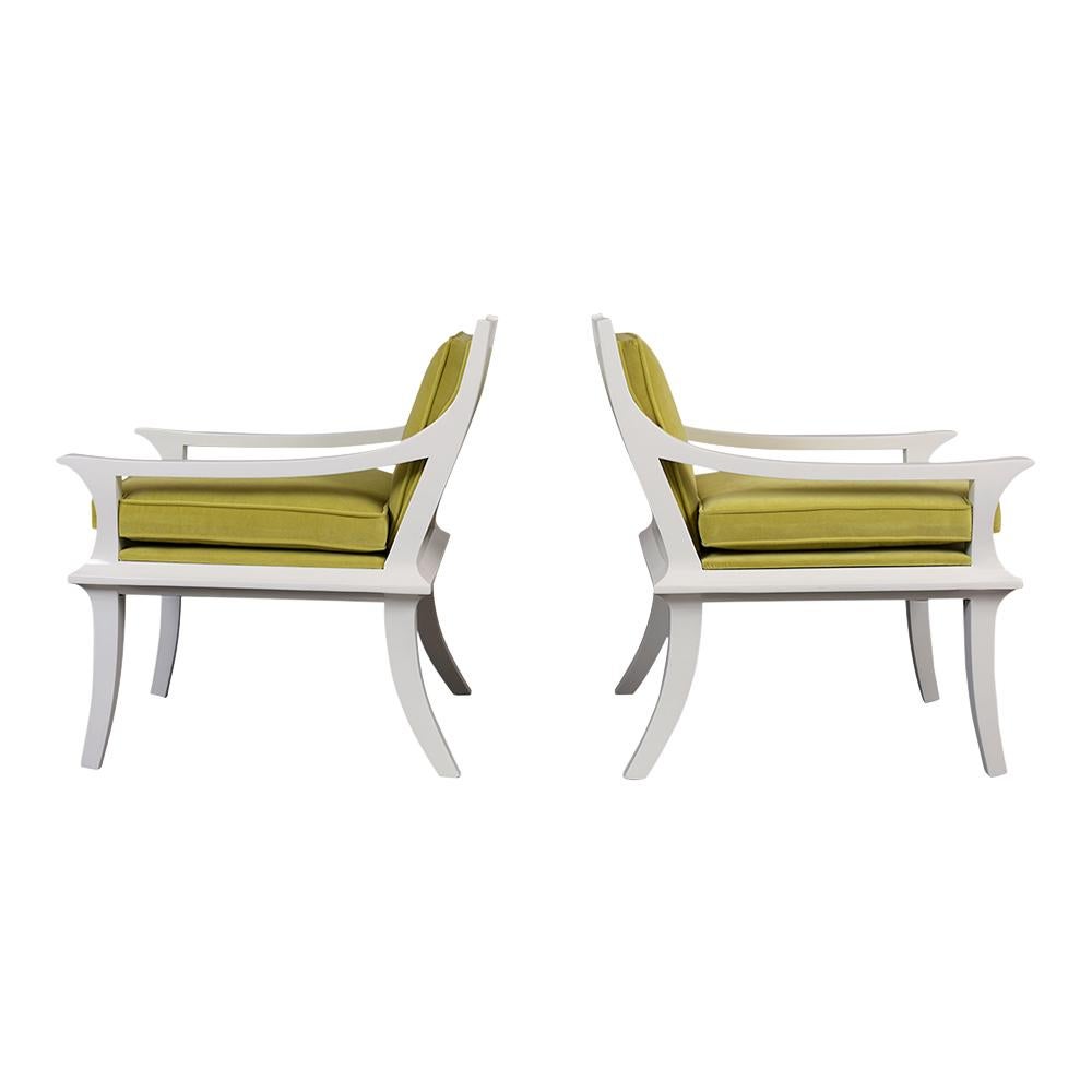 1960's Pair of Modern Velvet Lounge Chairs 5