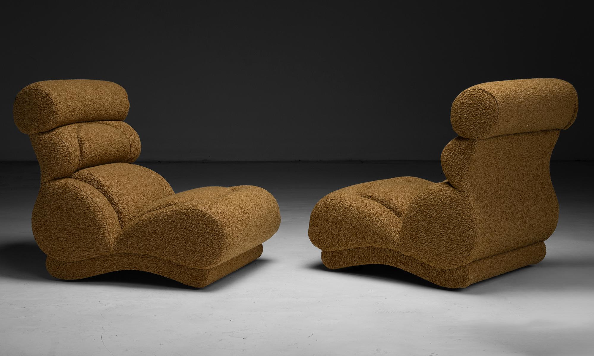 Paar moderne Loungesessel, Frankreich um 1960 im Angebot 1