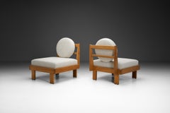Pair of Modern Lounge Chairs with Bouclé Upholstery, Europe Mid-20th Century