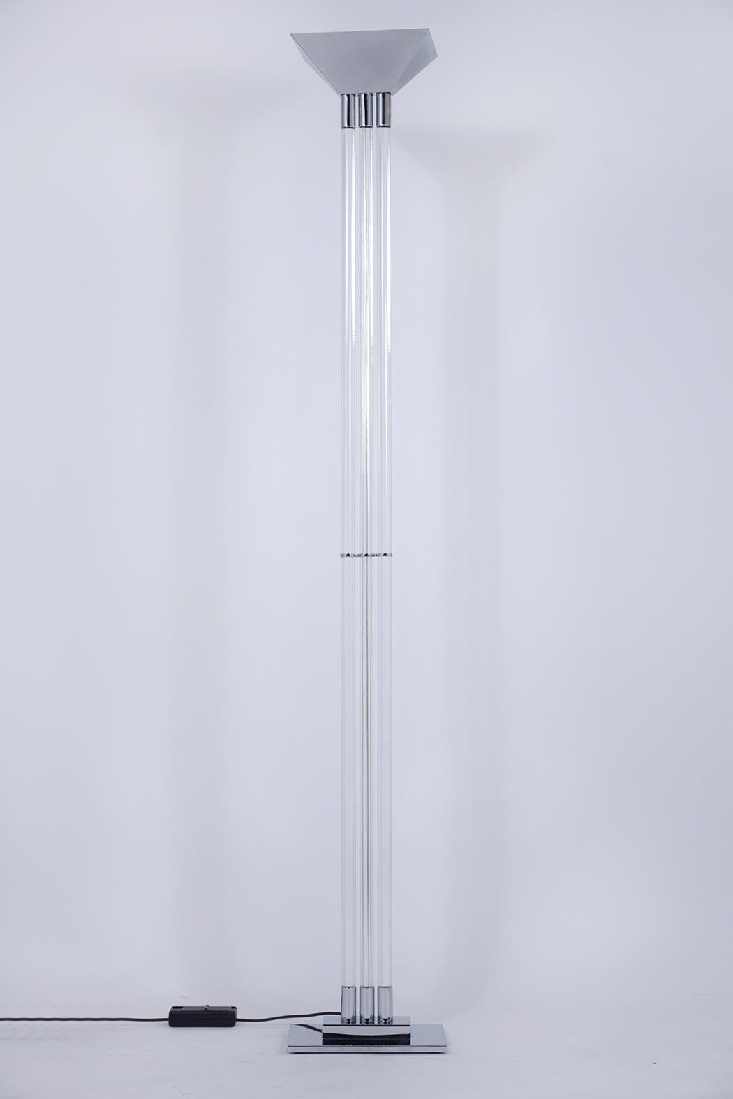 American Pair of Lucite Floor Lamps