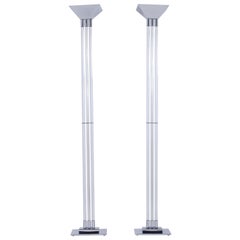 Pair of Lucite Floor Lamps