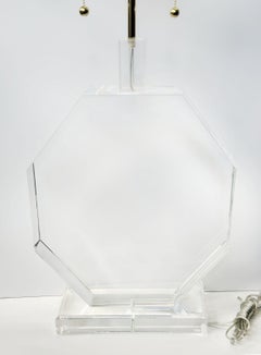Pair of Modern Lucite Table Lamps by Pegaso Gallery