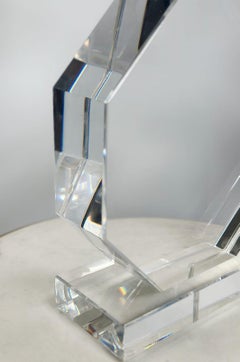 Coppia di lampade da tavolo moderne in lucite di Pegaso Gallery
