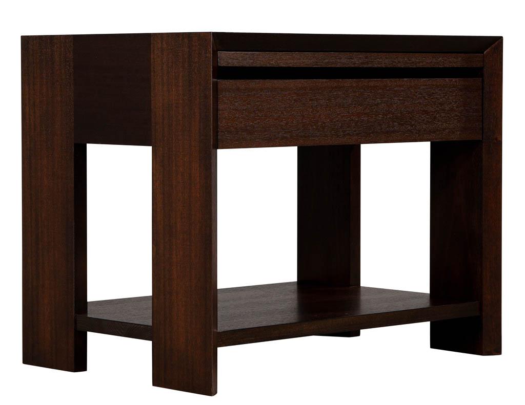 Pair of Modern Mahogany End Tables For Sale 4