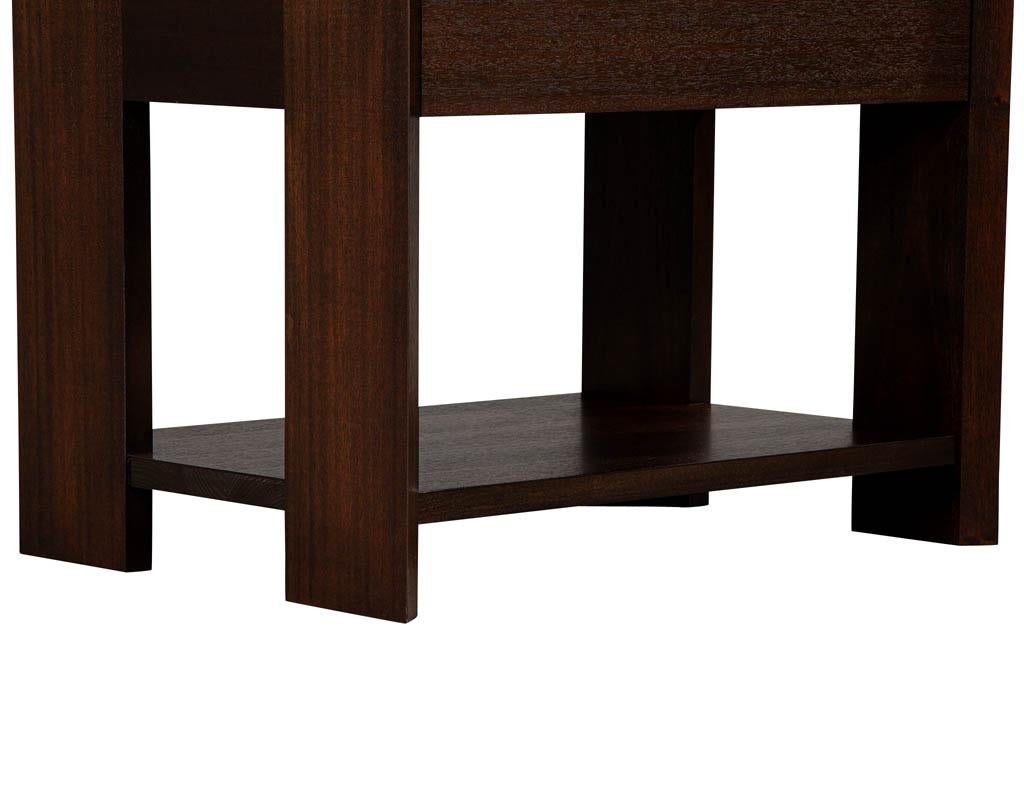 Pair of Modern Mahogany End Tables For Sale 5