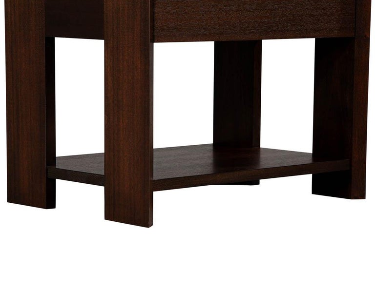 Pair of Modern Mahogany End Tables For Sale 7