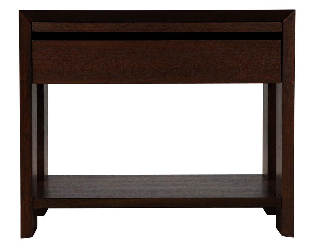 Pair of Modern Mahogany End Tables For Sale 6