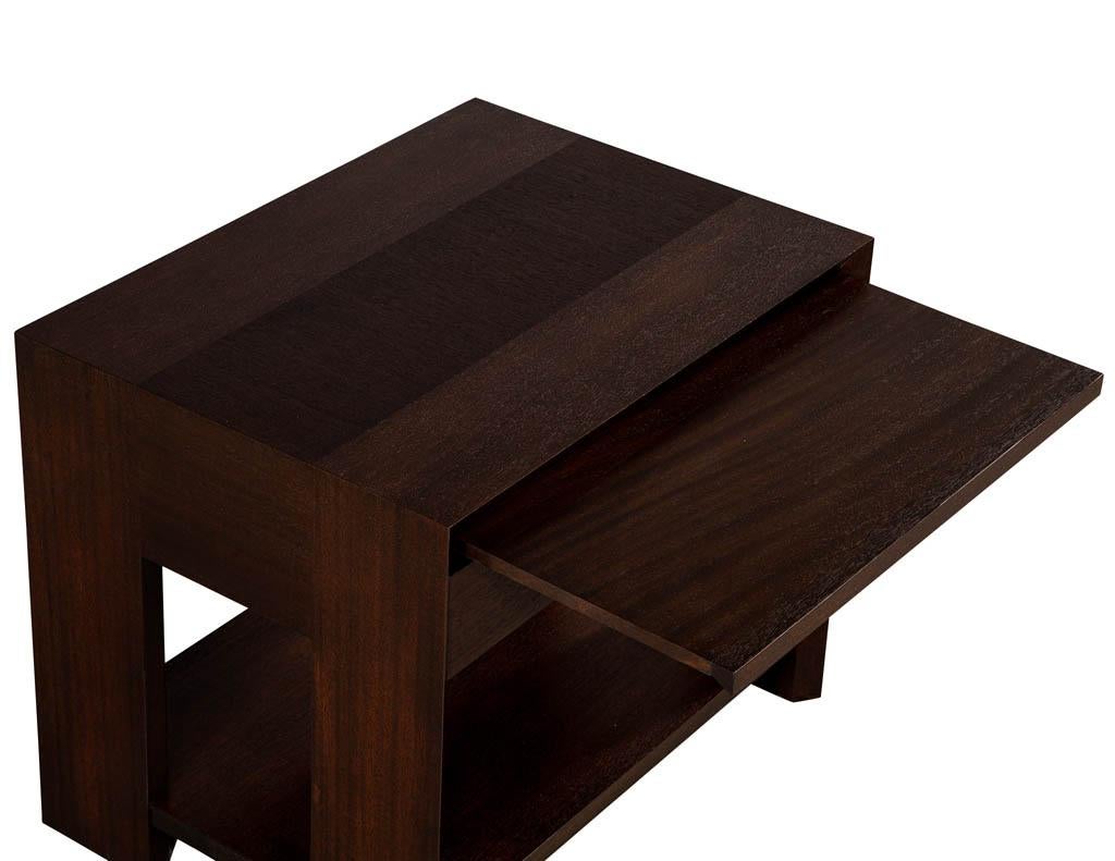 Pair of Modern Mahogany End Tables For Sale 7