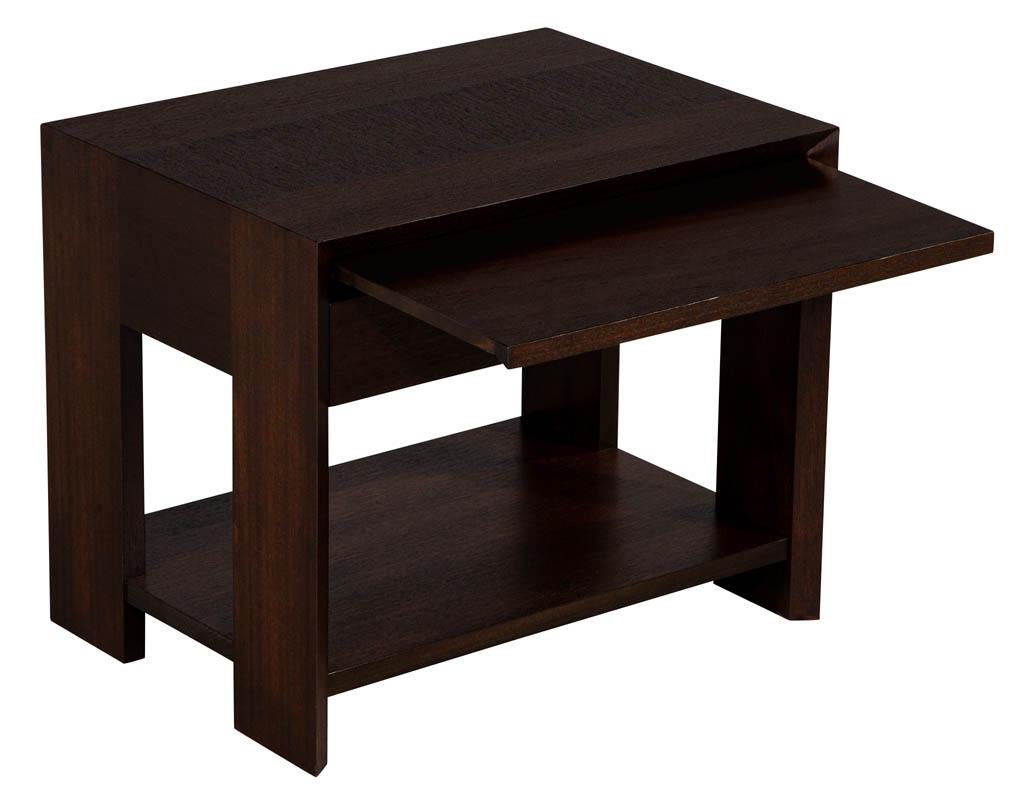 Pair of Modern Mahogany End Tables For Sale 10