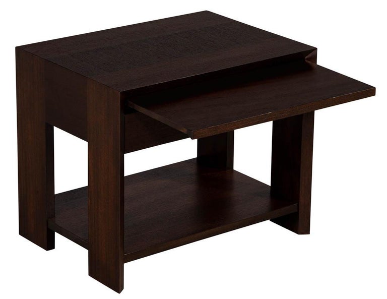 Pair of Modern Mahogany End Tables For Sale 12