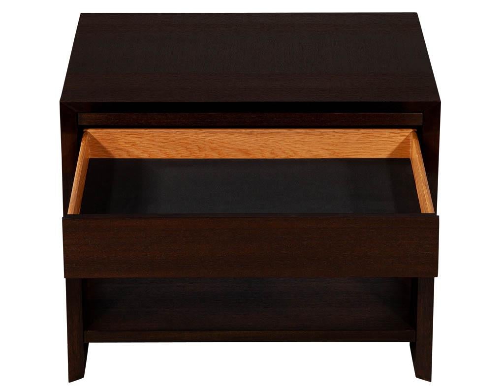 Pair of Modern Mahogany End Tables For Sale 2