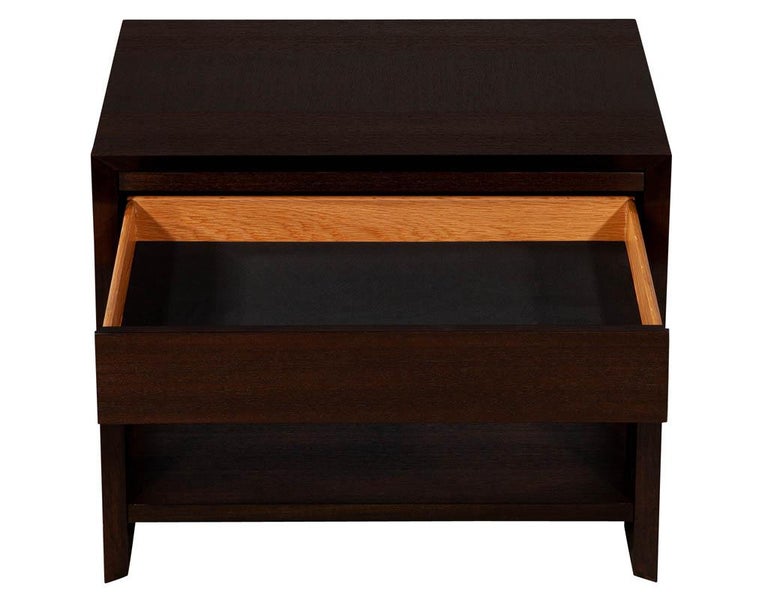 Pair of Modern Mahogany End Tables For Sale 4