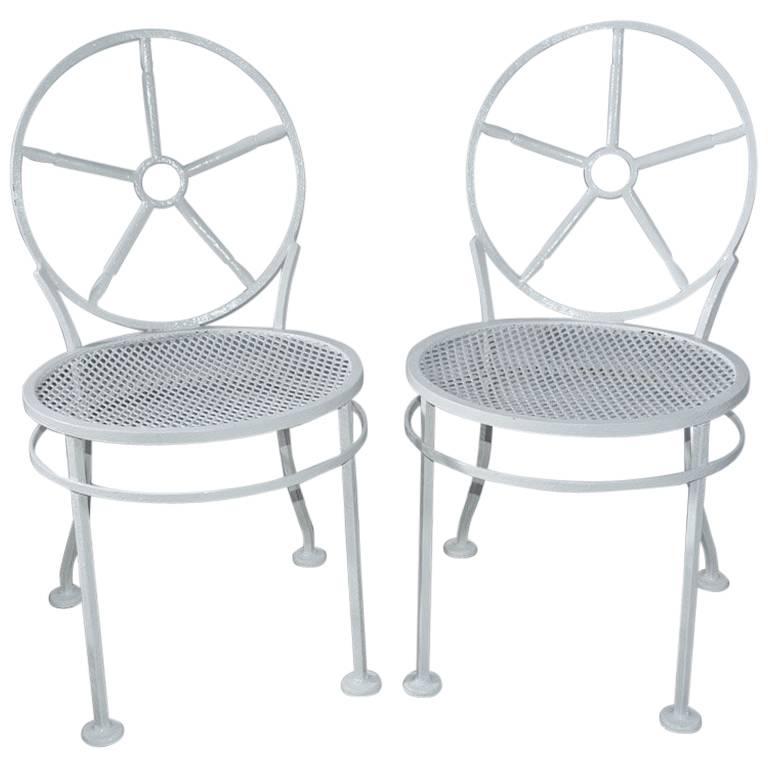 Pair of Modern Metal Porch/Garden Chairs