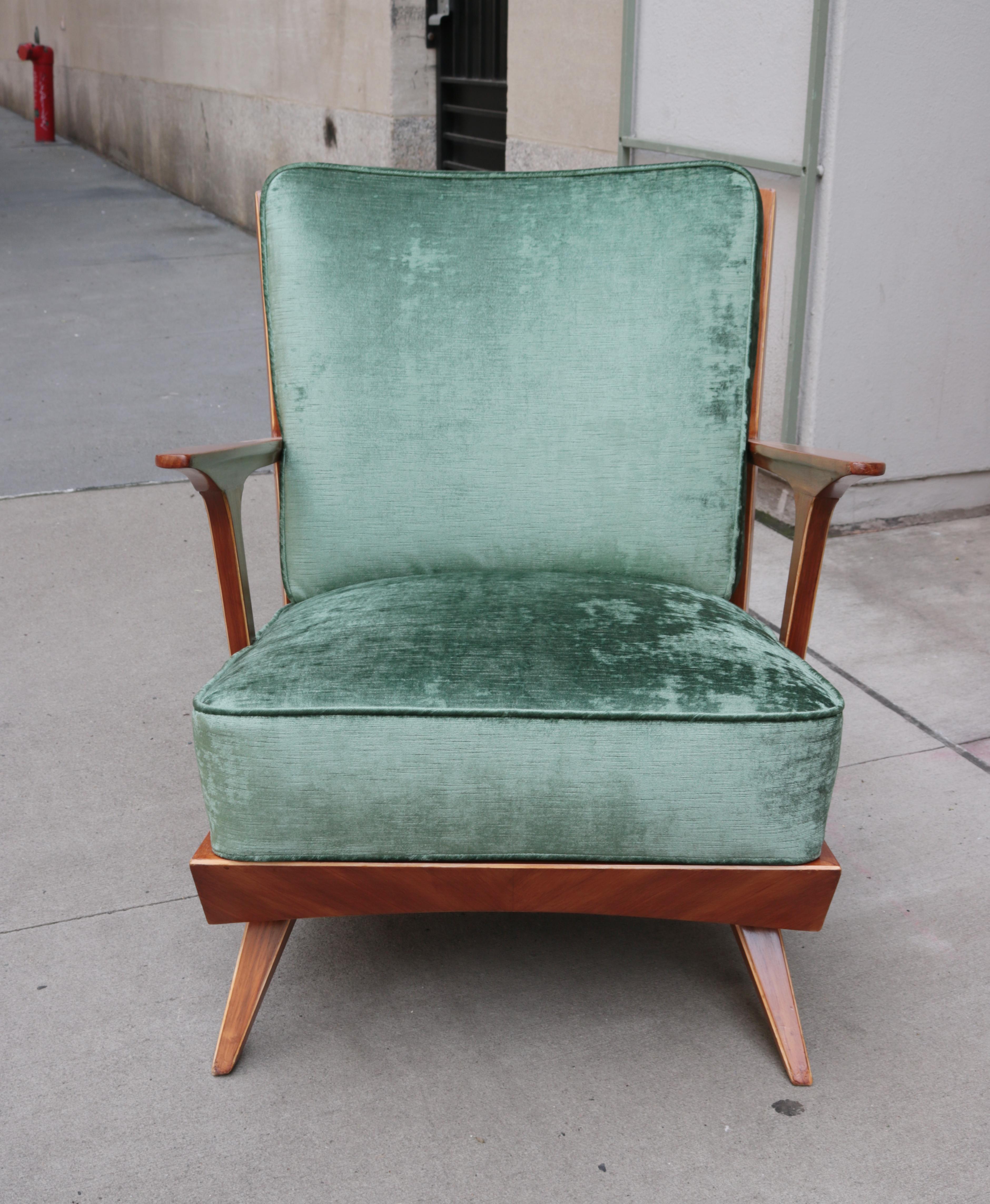 Mid-20th Century Pair of Modern Midcentury Armchairs For Sale