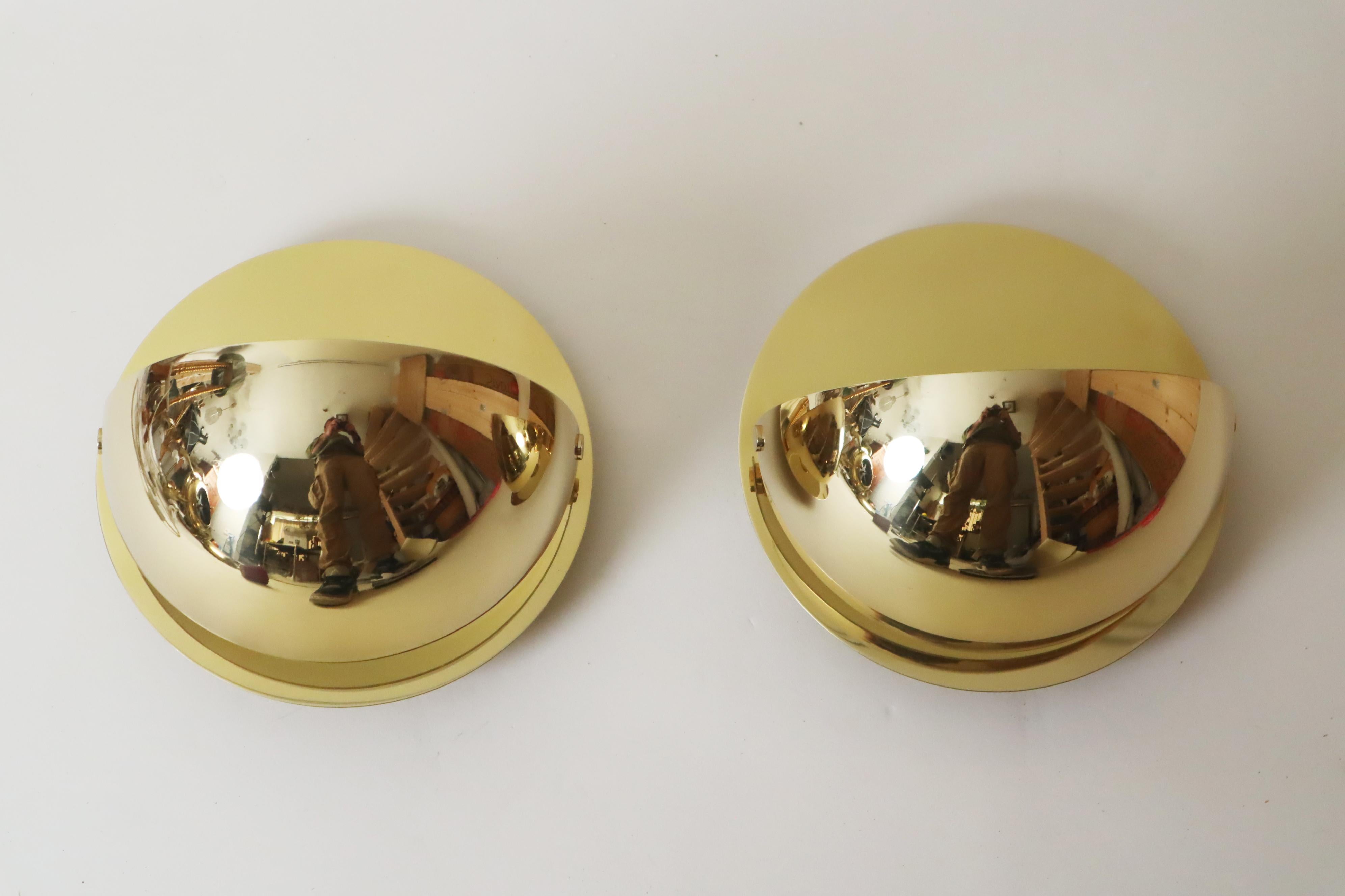 Pair of Modern Mid-Century Brass Wall Lights by Cosack For Sale 4
