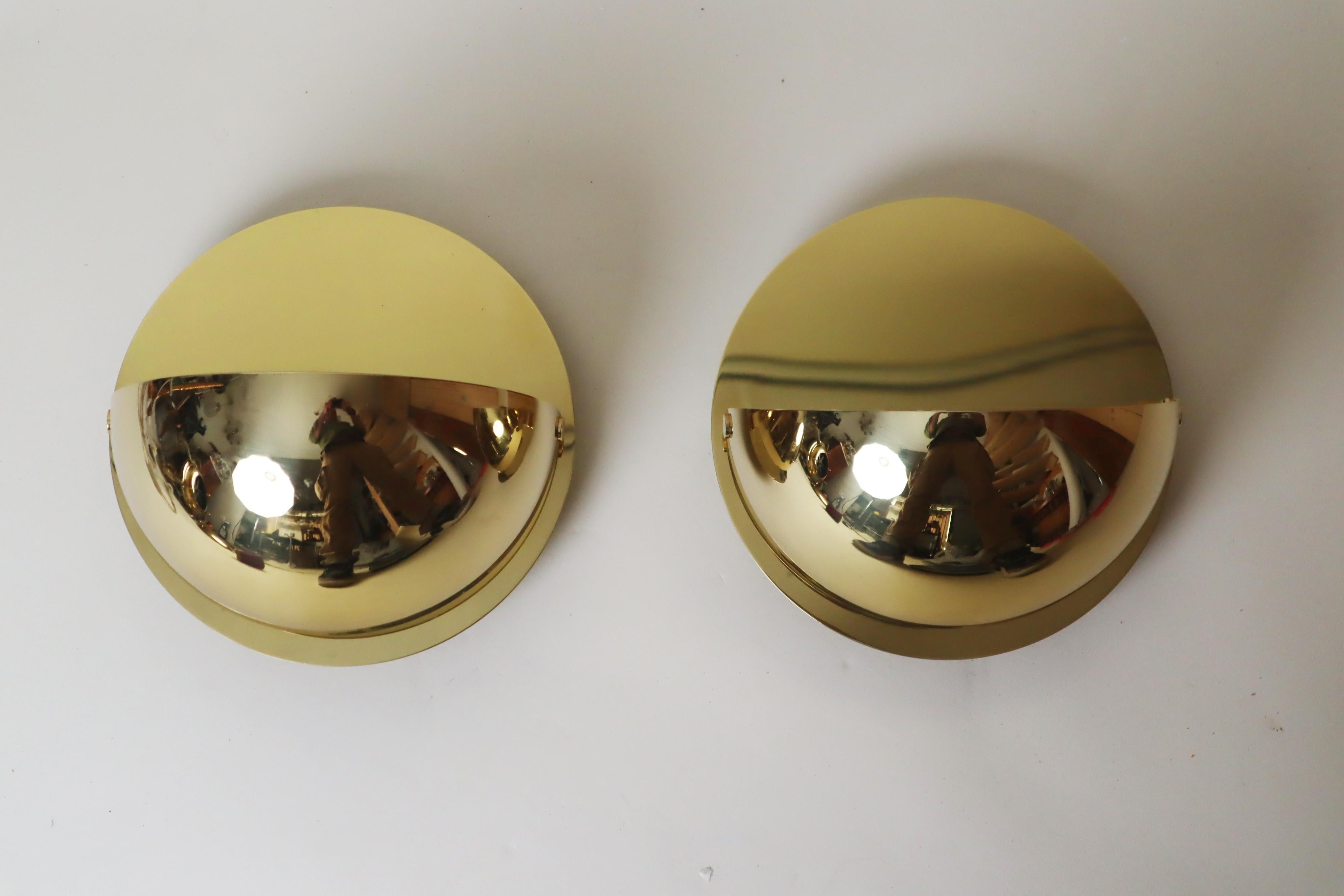 Pair of Modern Mid-Century Brass Wall Lights by Cosack For Sale 5
