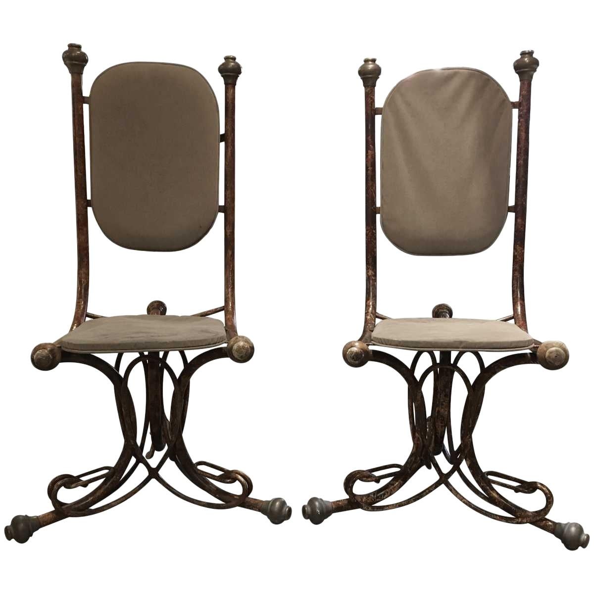 Pair of Modern Midcentury Bentwood Style Accent Chairs For Sale
