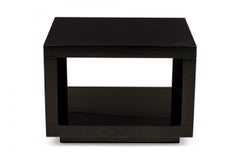 Paire de tables d'extrémité/d'appoint rectangulaires modernes laquées bleu nuit