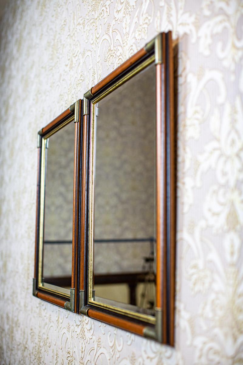 Pair of Modern Mirrors in Stylized Frame 5