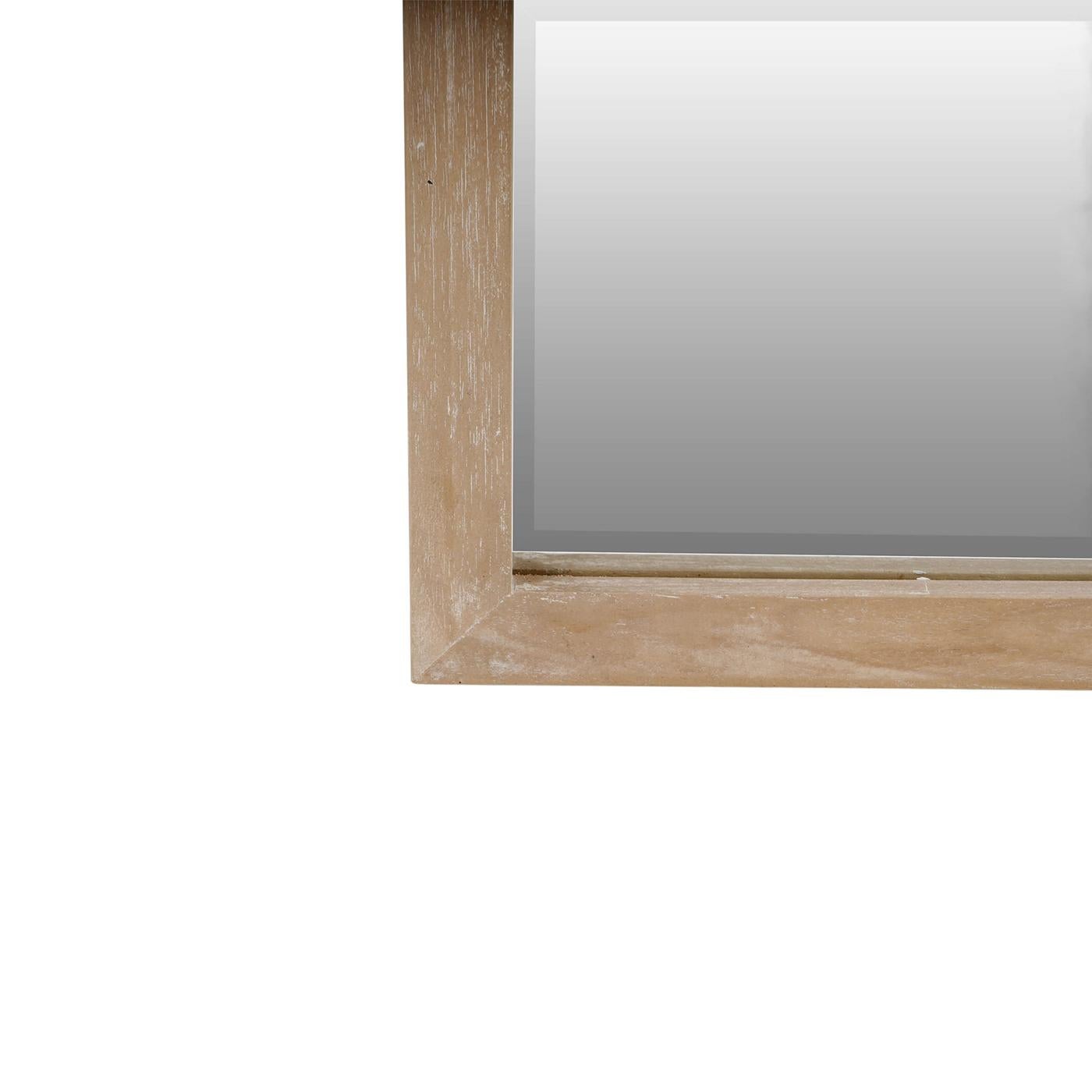 Mid-Century Modern Paire de miroirs modernes avec cadre en bois en vente