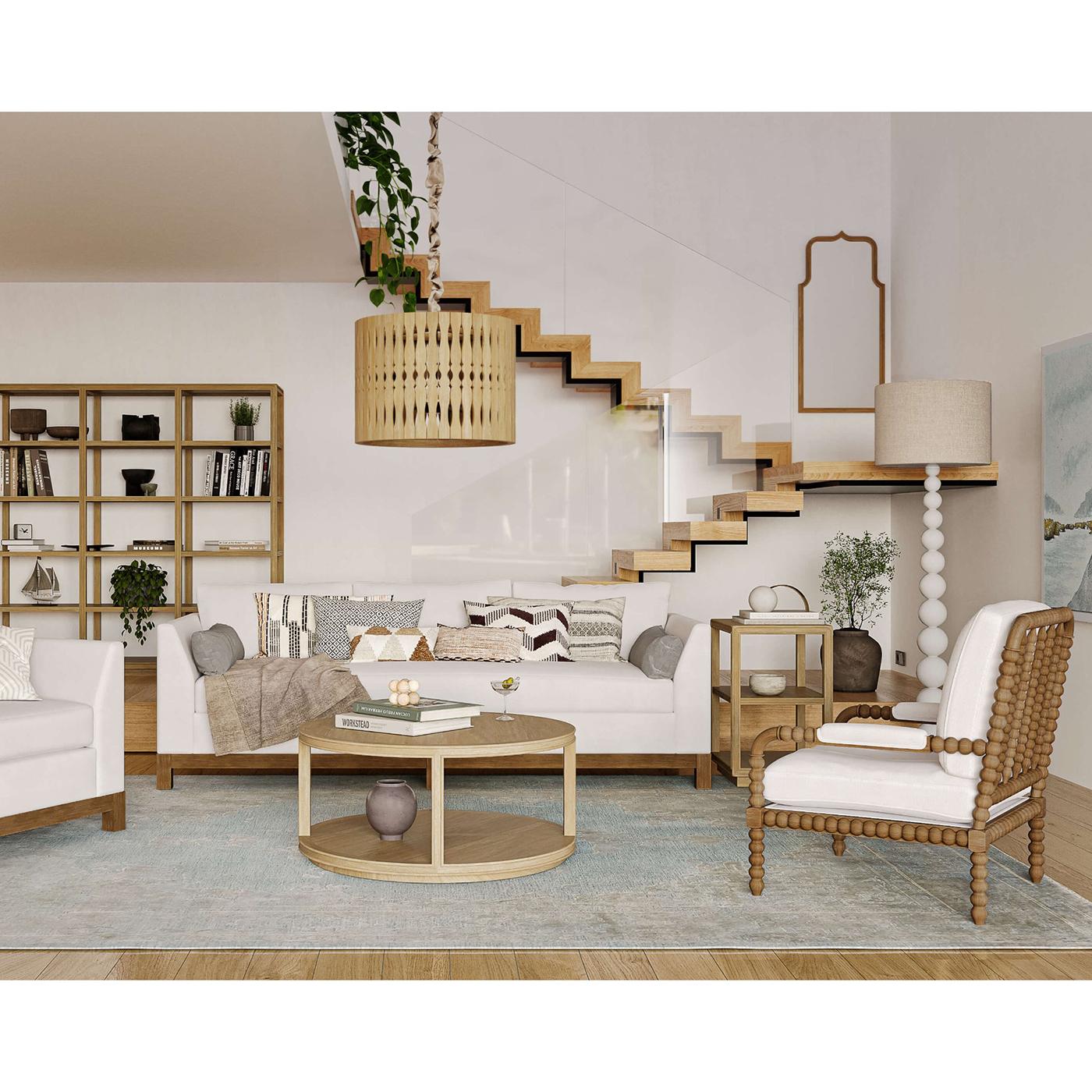 Paire de miroirs modernes avec cadre en bois Neuf - En vente à Westwood, NJ