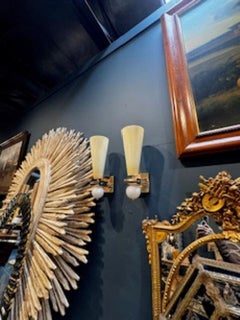 Pair of Modern Murano Cone Shape Sconces