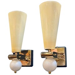 Pair of Modern Murano Cone Shape Sconces