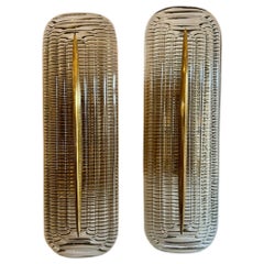 Pair of Modern Murano Glass And Brass Sconces