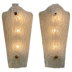 Coppia di lampade moderne in vetro di Murano