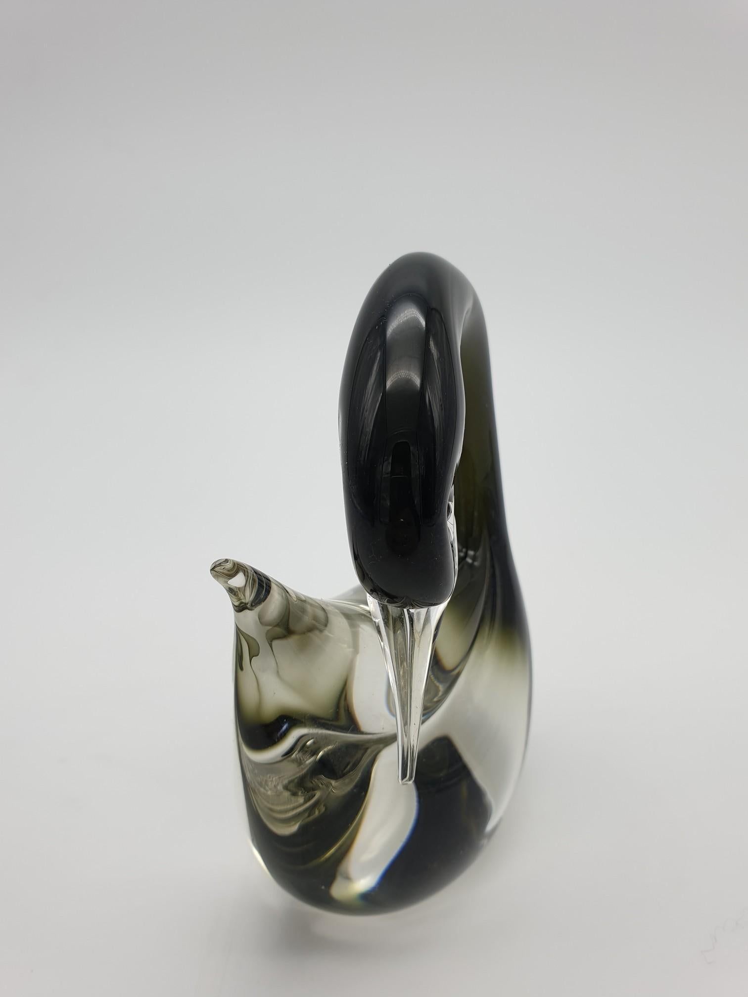 Pair of Modern Murano Glass Swans by Cenedese, 1970s For Sale 6