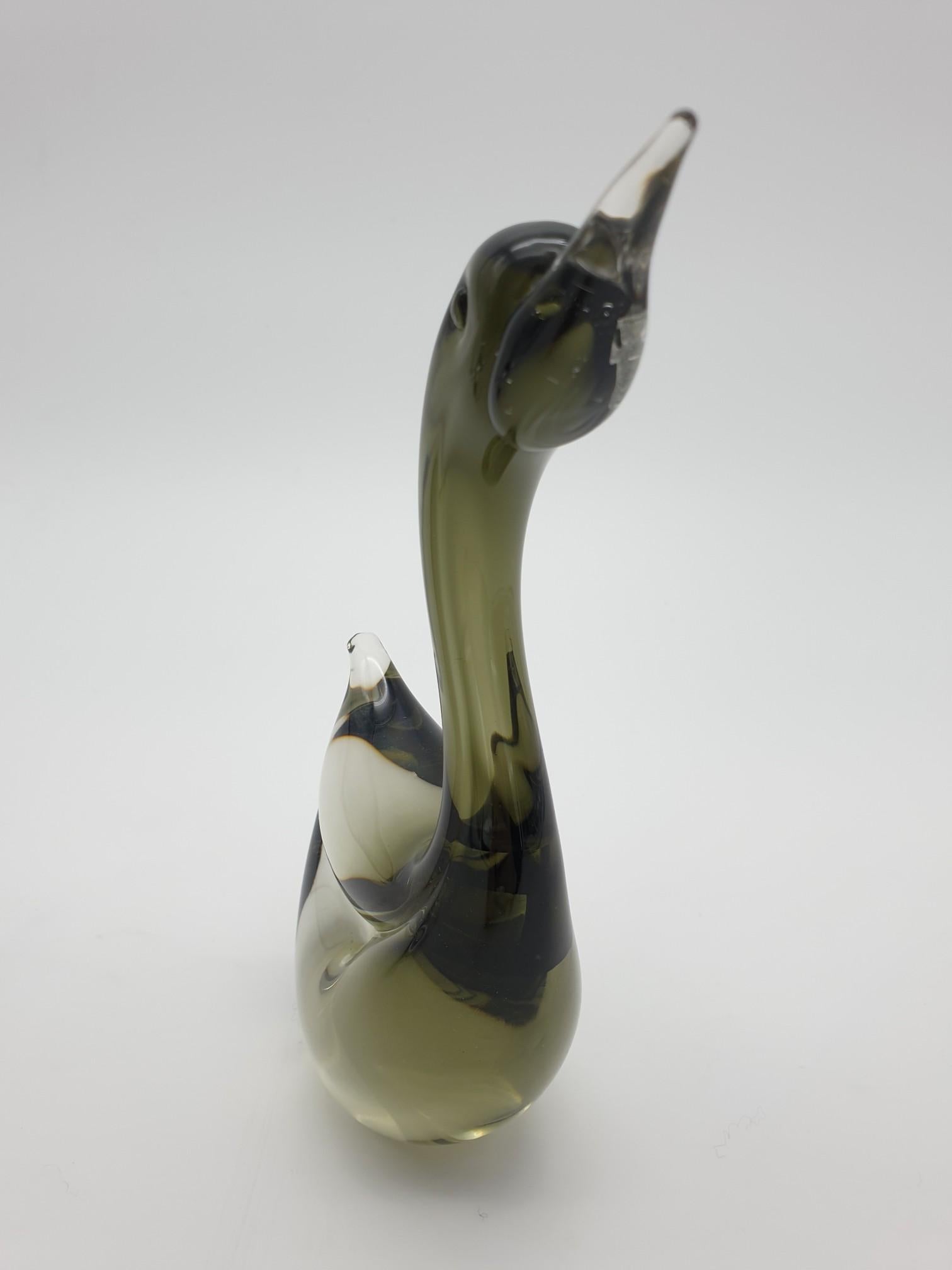 Pair of Modern Murano Glass Swans by Cenedese, 1970s For Sale 7