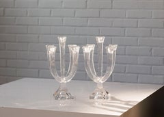 Paar moderne Nachtmann-Kristallkandelaber