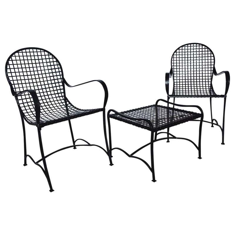 American Metal Garden Mesh Rocker and Spring Chair For Sale at 1stDibs ...