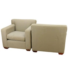 Pair of Modern Oversized Club Chairs
