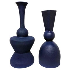 Pair of Modern Pantone Color Fine Ceramic Objects of Art by Yves Paquette