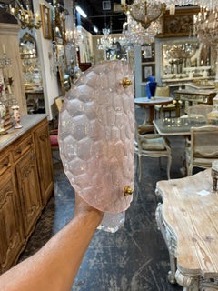 Pair of Modern Pink Murano Glass Wall Sconces
