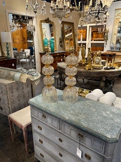 Coppia di lampade moderne in vetro di Murano opalescente rosa